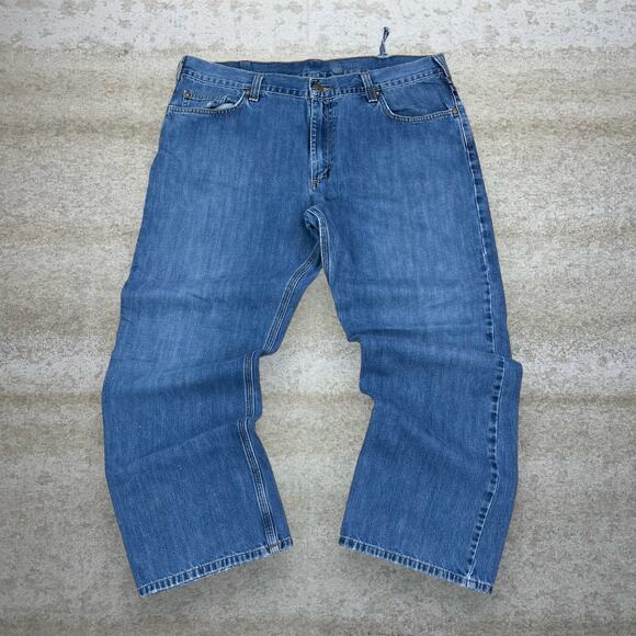 Vintage Y2K Carhartt Jeans 38x30 Baggy Wide Leg Fit Medium Wash Denim - Picture 2 of 5